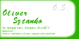 oliver sztanko business card